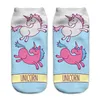 Women's Girl's Ankle Unicorn Socks Colorful 3D Food Print No Show Low Cut Funny Novelty Sock