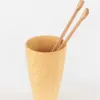 Skedar 4st Wooden Hollow Out Honey Dipper Heart Stirring Sked Långt handtag Mixing Stick för Pot Jar Container