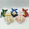 Pudełko Wedding Party Supplies Cukierki Box Baby Shower Paper Chocolate Boxes Prismatic kreatywny Bronzing Pudełka kartonowe 211108