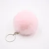 Faux Rabbit Fur Pompoms Keyring pretty Bag Charm Pendant Absolutely Good Guality Artificial Fluffy Pom Pom Keychains Jewelry