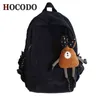 Corduroy Anti-Theft Plecak Moda Vintage Kobiety Plecak Pure Color Cute School Bag Dla Nastoletnich Dziewczyny Travel Backbag 202211