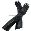 Five Fingers Gloves & Mittens Hats, Scarves Fashion Aessories Style Sheepskin Patent Bright Leather Ladies Winter Warm Driving Arm Sleeve Lo