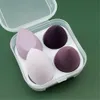 4pcs/box Cosmetic Puff Makeup Sponge with Storage Box Foundation Powder Sponges Beauty Tools Women Make Up Accessories
