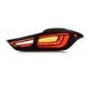Автомобильные задние фонари для Hyundai Elantra Taillights 2011-2016 Светодиодная задняя крышка + сигнал поворота + тормоз + обратный светодиодный свет