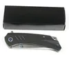 RM102 Flipper Folding Knife 5Cr13Mov Satin Drop Point Blade G10 + Stainless Steel Handle Ball Bearing EDC Pocket Knives