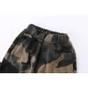 Mudkingdom Meninos Camo Jogger Calças Moda Malha Big Big Bolso Outono Inverno Elástico Cintura Carga 210615