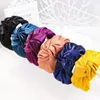 Ny lysande tyg Hårband vid sidan Huvudband Kvinnor Soft Center Knot Hår Hoop Casual Hair Tillbehör Turban Partihandel