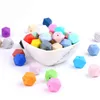 Tyry.Hu 200Pcs Food Grade Silicone Beads Round 12-19mm Nursing Bead Teething For Baby Teethers Necklace DIY Accessories 211106