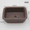 1 Pcs Flower Balcony Square Pots Flower Bonsai Bowl Nursery Basin Planter Rectangle Container Garden Home Decor Accessories 210712