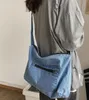 2021 New Denim canvas bag Japanese and Korean female student shoulder bag simple messenger bag290K