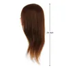 Cheveux chignon fabricant 24 "100% véritable tête de Mannequin humain formation de coiffure avec support de pince de Table outil de pratique de coiffeur