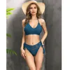 Maillot de bain femme Bikinis 2021 femme maillot de bain 2 pièces Crochet maillots de bain solide dames taille haute Sexy maillot de bain