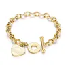 Bracelet de haute qualité pour femmes Type O charme amour coeur Bracelets en acier inoxydable titane aciers dame bijoux petite amie