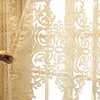 Haut de gamme luxe européen brodé rideau fenêtre écran Tulle salon chambre Villa doré fini rideaux ZH431F 210712