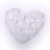 10 Cavidad Corazón Silicona Chocolate Moldes para hornear Cubo de hielo Bandeja Galletas de galletas DIY Torta Magdalena Pastel De Queso Moldes