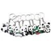 A pair Panda Key chain Cute Metal jewelry Animal Panda Keychain for Bags Car Key Rings pendant accessories kids Gift G1019