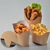 Frites box snelle pakking afhaalmaaltijden kraftpapier bowl snack anti-oliepoppen halen snelle houders wegwerpgereedschap