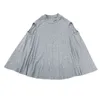 Летние девочки платье европейский американский стиль плащ простой свободный нерегулярный сплошной цвет длинные футболки платья детская детская одежда Q0716