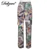 Women's Pants Capris Dulzura Tree Forest Print Women High Waist Cargo Pants Wide Leg Trousers Pocket Loose Streetwear Casual Autumn Winter 022023H