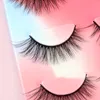 False Eyelash Natural Thick 3D Lashes Extension Slender Stem Full Strip Beauty Tool Chemical Fiber 3 Pair Fake Eyelashes