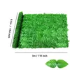 Kwiaty dekoracyjne Wieńce Sztuczne Balkon Green Leaf Fence Roll Up Panel Ivy Prywatność Ogród Ściana podwórka Home Decor Rattan Rośliny