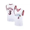 Allen 3 Iverson Joel 21 Embiid Męskie koszulki koszykówki Retro Ben 25 Simmons Camisetas de Baloncesto Basketball Jerseys 2021