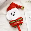 Juldekorationer Pencils Cartoon Santa Claus Snowman Elk Pattern Penna för grundskolestudent Party Christmas Gift LLD11692