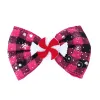 Children Bowknot Christmas Barrette Snowflake Plaid Ribbon Girls Bow Hair Clip Hair Ornament Headwear Kids Barrettes