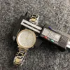 Бренд кварцевые запястья часы для женщин Женщины Большие буквы Crystal Metal Steel Band Watches M66193M