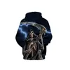 2020 Tod Halloween Kostüm 3D Digitaldruck Hoodie Paar Fußballpullover personalisiert