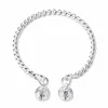 Link Chain Bangles Bracelet Bells Charm Cuff Open Design Silver Bangle Adjustable Jewelry For Friends Couple Dropship Inte22