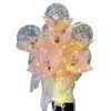 Party Decoration Valentines Day LED Balloons Light Luminous Bobo Ball Balloon Flashing Light Rose Bouquet lover Gifts for Birthday Wedding 404 S2
