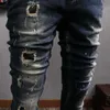 Ly Designer Mode Hommes Jeans Rétro Noir Bleu Déchiré Denim Punk Pantalon Streetwear Haute Qualité Slim Fit Hip Hop Pantalon