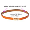 Luxury Brand High Quality Women Real Leather 1.8cm Width Belts Golden Lock Buckle Dress Jeans Sweater Waistband Belt 211116