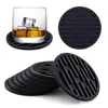 Copo de silicone drenando coaster redondo isolamento térmico de borracha macio caneca de café