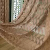 Gardin draperier jacquard fjäder ren gardiner vit 1 panel jinya heminredning eleganta fönsterskärmar för barn sovrum dörr livin255a