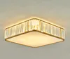 Lustre de plafond en cristal carré minimaliste moderne de luxe chambre salon étude salle à manger éclairage Led