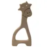 Beech Wooden Girafa Teether em forma de bebê bebê crianças brinquedos brinquedos acessórios para bebés para bebê colar fazendo 5308 Q2