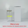 ローカルウェアハウス！ 12oz 16ozの昇華の透明な艶消しのメガネ白い空白の水のボトルDIY熱転写ワインタンブラーA12