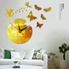 Horloges murales vente directe miroir soleil acrylique 3d décor à la maison bricolage cristal quartz horloge art montre duvar saati reloj de pared