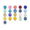 12mm Op01-Op74 Grânulos soltos Cabochão Base Plana Cabochão Misto Sintético Criado Gemstones Round Multicolor Opal Pedras para Jóias