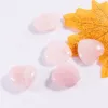 25mm amor corações Natural Crystal Stone Craft Sete Cor Turquesa Rosa Quartz Nu Pedras Coração Ornaments Hand Handle Peças Atacado