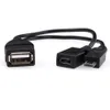 2 in 1 OTG Adapter Connector Micro USB Host Power Y Splitter Cables USB to Micro 5Pin Male Female Cable For Android Phone