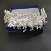 SlBridal Handmade 3 Cores Crystal S Nupcial Tiara Headband Wedding Crown Hair Acessórios Dridesmaids Mulheres Jóias 210707