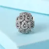 925 Sterling Silver Cascading Glamour Clear CZ Charm Bead Fits European Pandora Jewelry Charm Bracelets and Necklaces