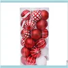 Feestelijke feestartikelen Home Gardenyl 6cm 30 stks Gemengde Boomdecoratie Bal Kerst Ornamenten Hangers Kerstballen Plastic Vakantie Decorat