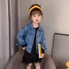 子供の服の女の子デニムジャケット+メッシュドレス