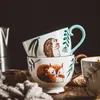 Style Ceramic Coffee Home Breakfast Milk Cups Mug Hand-painted Animal Water