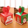 Boże Narodzenie prezent opakowanie pudełko Santa Claus Cartoon Wzór Pack Case Apple Candy Package Pakiet Xmas Party Dekoracyjne Ornament Hurtownie