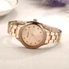 Curren бренд модного платья кварцевые женские часы кристаллы полные стальные наручные часы женщин подарки часов Relogio Feminino 210310